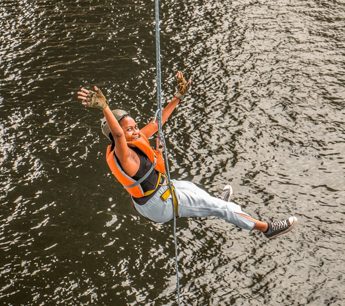 Abseiling in Ghana
