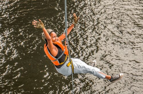 Abseiling in Ghana
