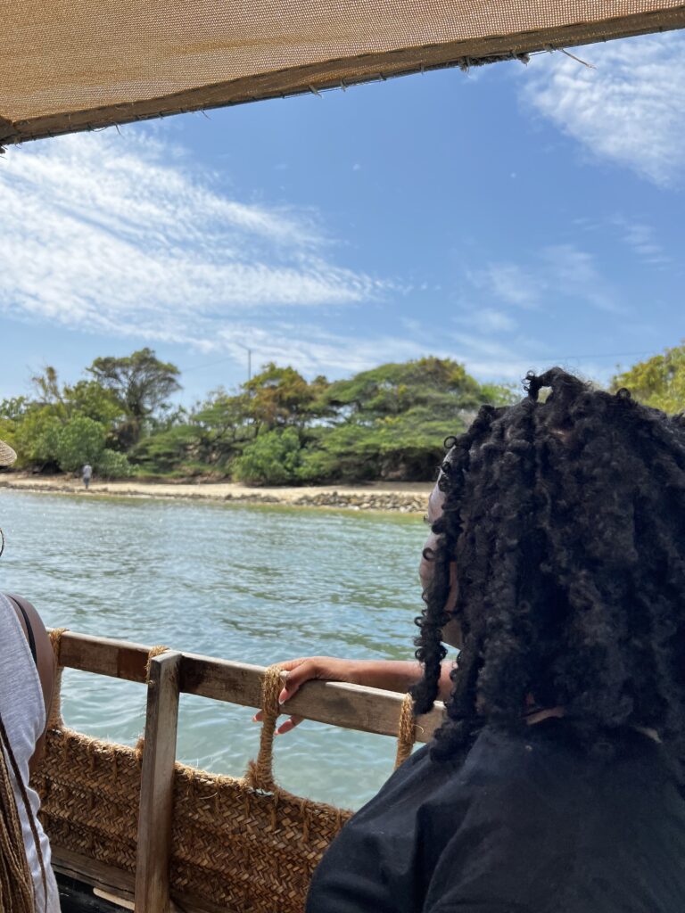 Dhows used as transportation in Lamu, Kenya