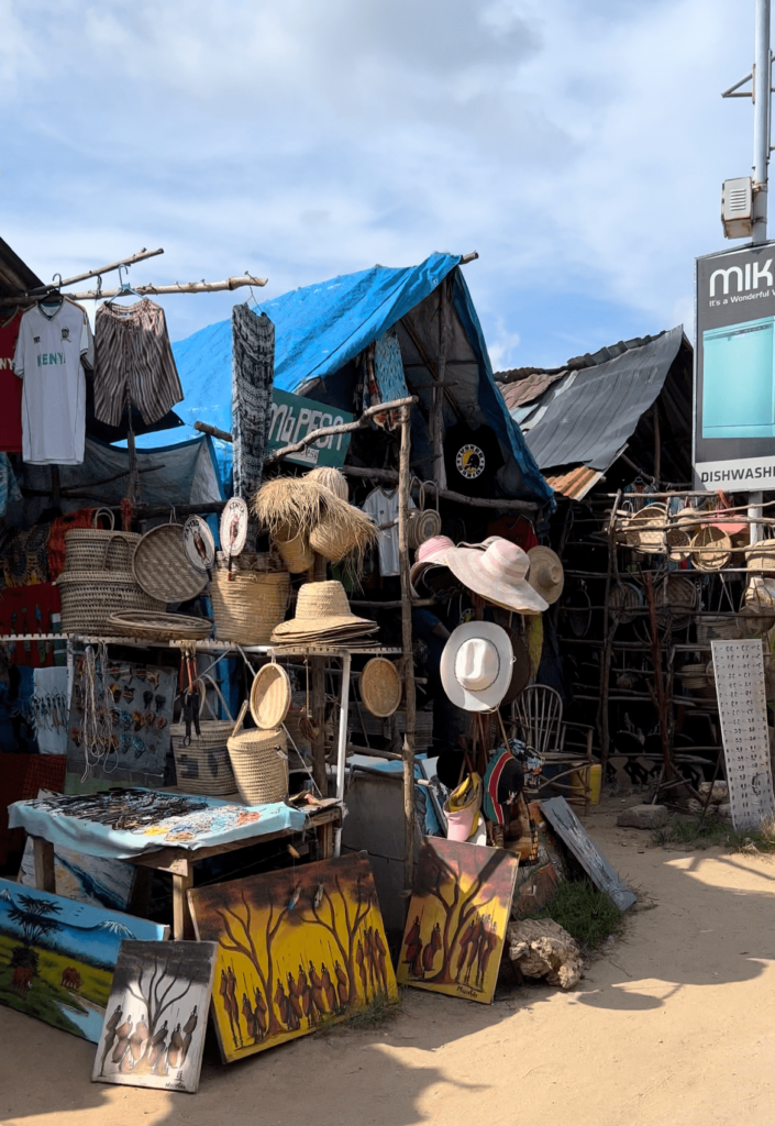 market stall in diani kenya