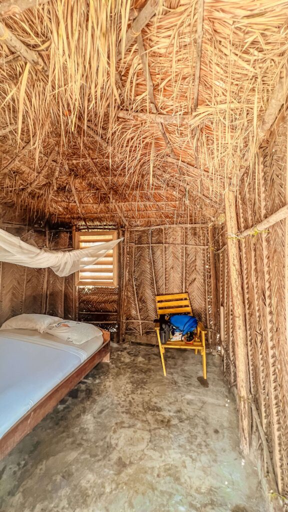 things to see and do in Ghana - Maranatha beach camp cement floor hut