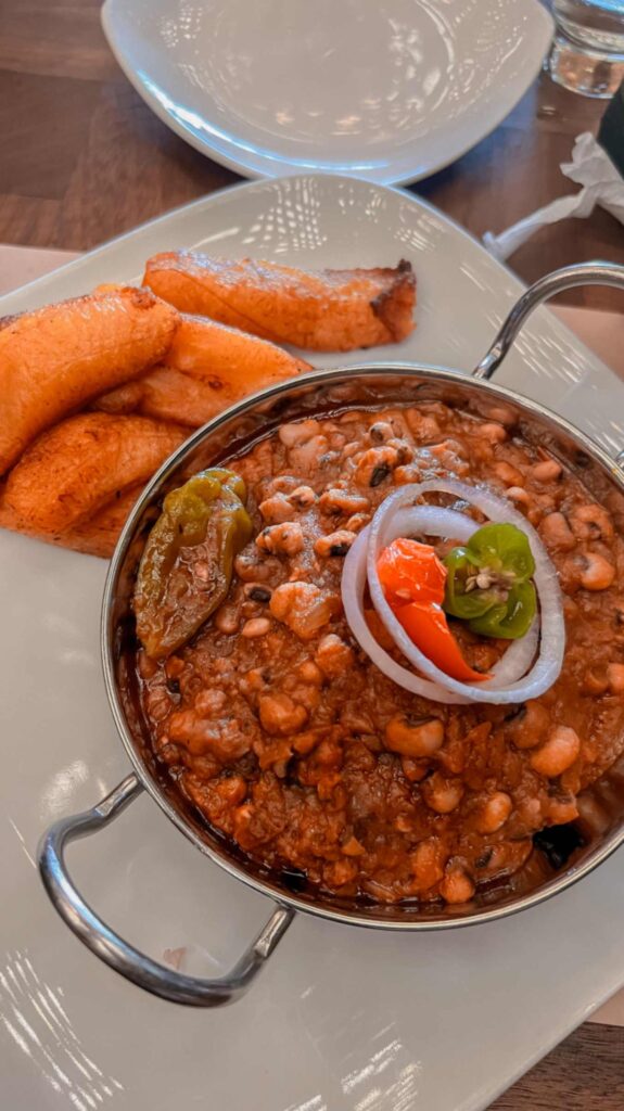 beans stew, local ghanaian meal