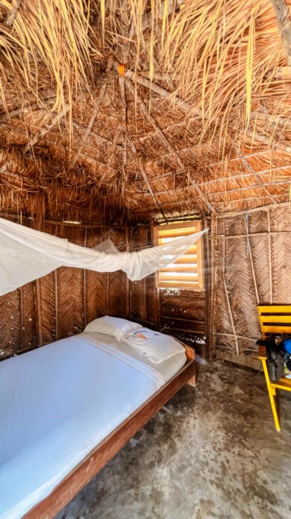 Maranatha beach camp, cement floor hut