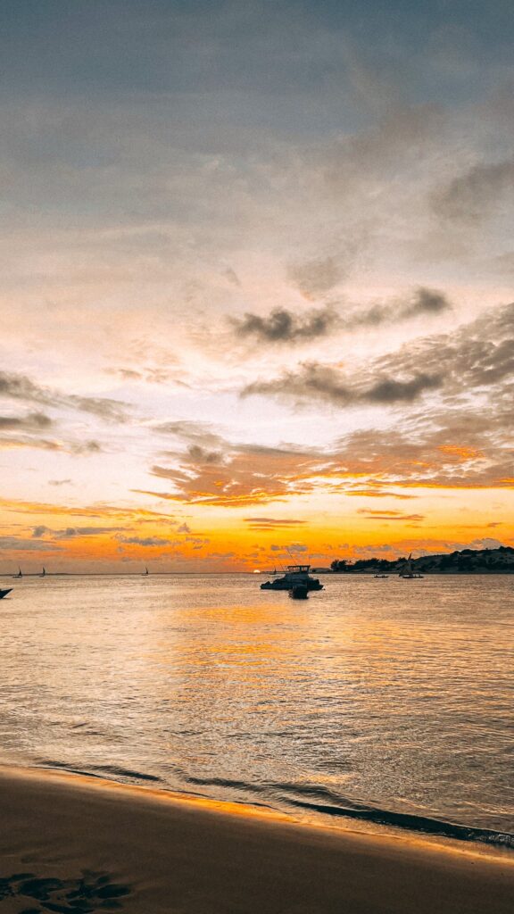 sunset at lamu island