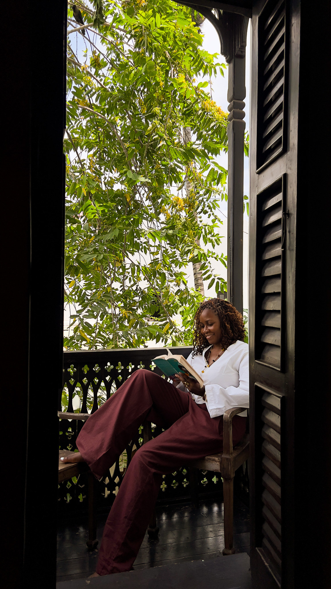 private balcony in room in kholle house stone town zanzibar