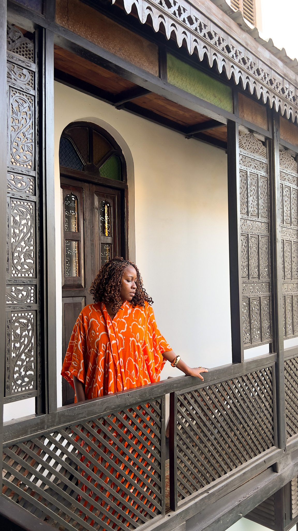 Terrace in stone town zanzibar