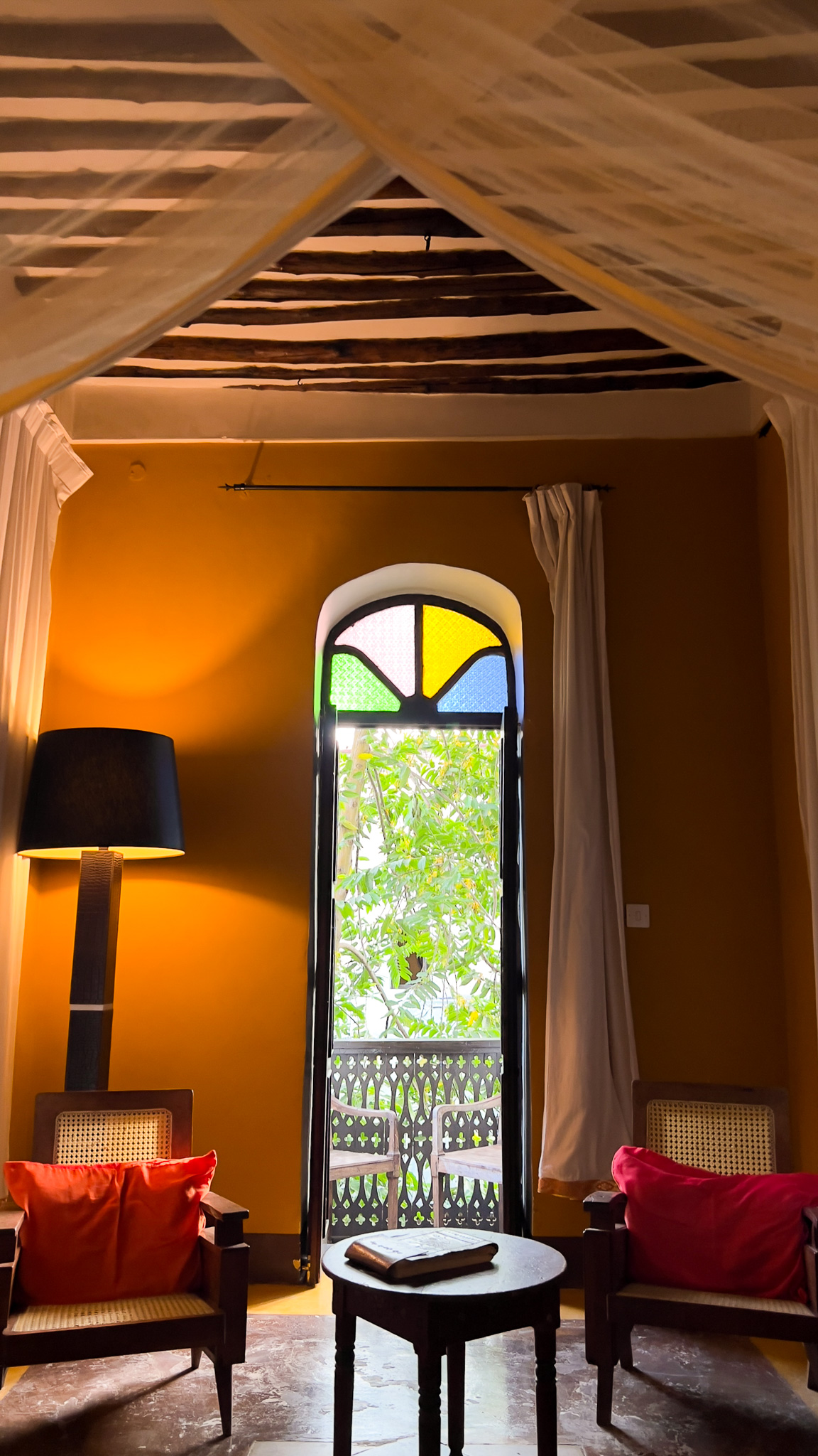 seating/ living area in suite in stone town