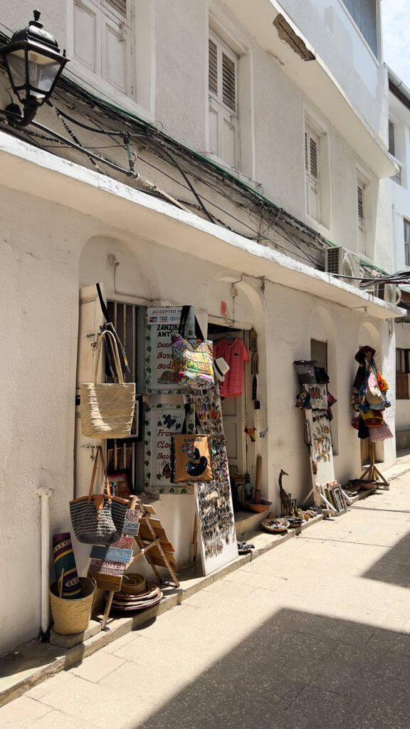 side street shops in stone town zanzibar