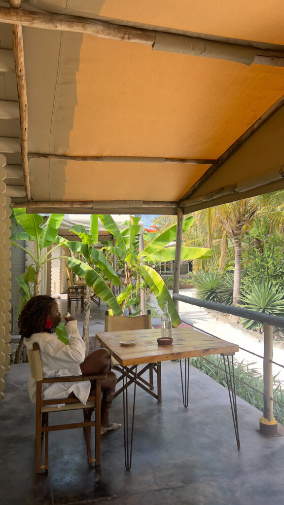 the porch in La luna resort