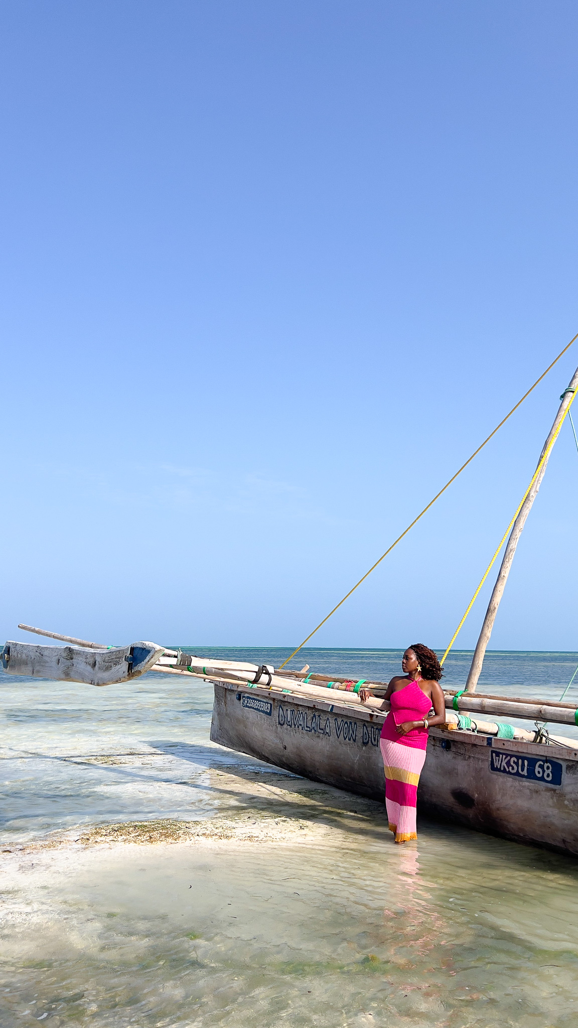 Ngalawa dhow in Jambiani